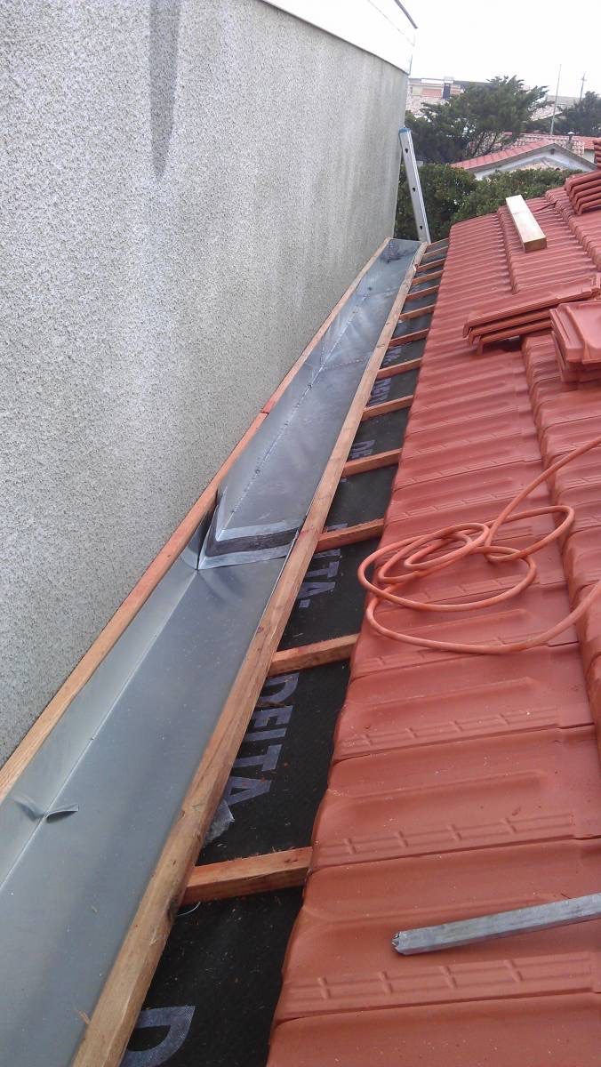 Zinguerie : solin mur